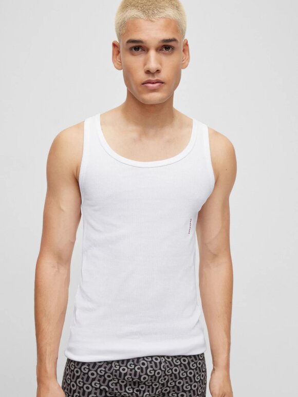 HUGO MENSWEAR - HUGO TWO-PACK OF STRETCH-COTTON TANK TOPS WITH LOGO