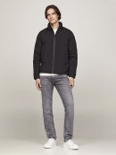 Tommy Hilfiger MENSWEAR - TOMMY HILFIGER Black Portland Mixe Media Stand JACKET 