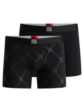 HUGO TWO-PACK OF STRETCH-COTTON BOXER BRIEFS WITH LOGOS