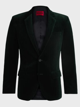 HUGO SLIM-FIT SINGLE-BREASTED JACKET IN COTTON VELVET