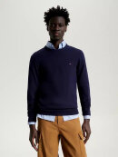 Tommy Hilfiger MENSWEAR - TOMMY HIÆFIGER COTTON CASHMERE CREW NECK JUMPER