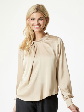 NEO NOIR FAIRY DRAPY SATIN BLOUSE