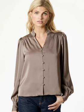 NEO NOIR MASSIMA DRAPY SATIN BLOUSE