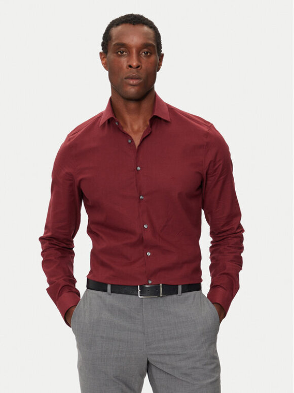 Calvin Klein - CALVIN KLEIN FLANNEL SOLID SLIM SHIRT