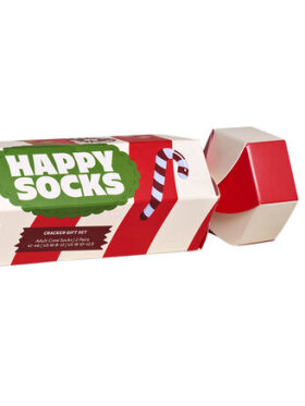 HAPPY SOCKS 2-PACK HOLIDAY STRIPED CRAC