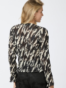 Neo Noir - NEO NOIR INDY DISTRESSED ZEBRA BLOUSE