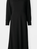 BOSS WOMENSWEAR - BOSS DIESHA1 V-NECK DRESS WITH BUTTON CUFFS