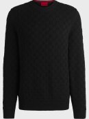 HUGO MENSWEAR - HUGO SEILO COTTON RELAXED-FIT SWEATER WITH JACQUARD PATTERN