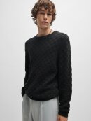 HUGO MENSWEAR - HUGO SEILO COTTON RELAXED-FIT SWEATER WITH JACQUARD PATTERN