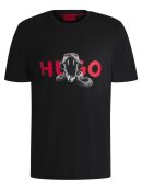 HUGO MENSWEAR - HUGO DEYLADEC OVERSIZE-FIT T-SHIRT IN COTTON WITH ANIMAL GRAPHIC