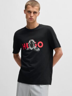 HUGO DEYLADEC OVERSIZE-FIT T-SHIRT IN COTTON WITH ANIMAL GRAPHIC