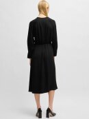 BOSS WOMENSWEAR - BOSS DIESHA1 V-NECK DRESS WITH BUTTON CUFFS