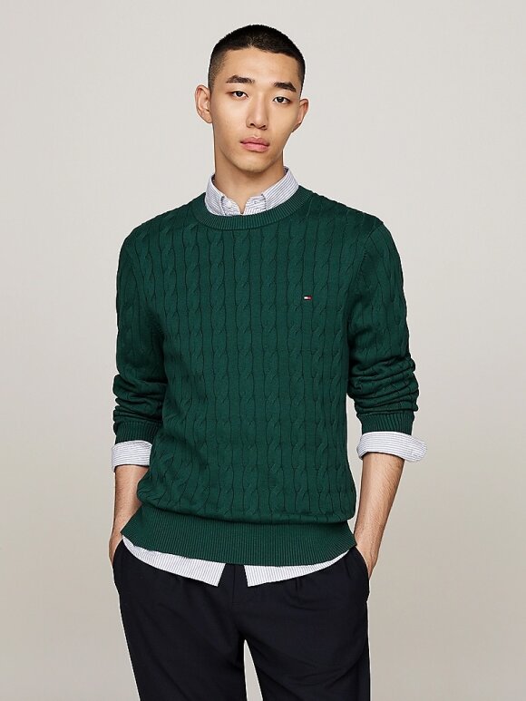 Tommy Hilfiger MENSWEAR - TOMMY HILFIGER Regular fit Classic Cable Crewneck