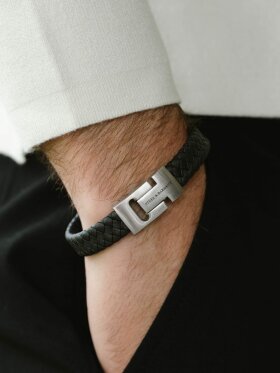 STEEL & BARNETT LEATHER BRACELET HARRISON