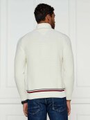 Tommy Hilfiger MENSWEAR - TOMMY HILFIGER STRUCTURE GLOBAL STRIPE ZIP MOCK