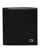 Calvin Klein - CALVIN KLEIN WALLET METAL MALE LEATHER BLACK