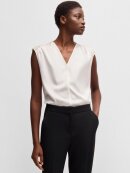 BOSS WOMENSWEAR - BOSS BINADI BLOUSE SLEEVELESS BLOUSE IN STRETCH-SILK SATIN