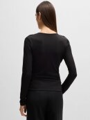 BOSS WOMENSWEAR - BOSS EULORI BLOUSE TWIST-FRONT TOP IN STRETCH JERSEY