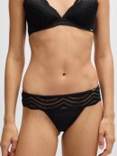 BOSS WOMENSWEAR - BOSS LACE-TRIM THONG WITH LOGO DETAIL