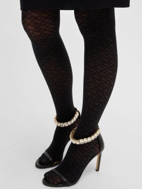 BOSS 20-DENIER TIGHTS WITH MONOGRAM PATTERN