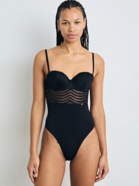 BOSS WAVE BODYSUIT WITH LOGO DETAIL